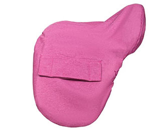 QHP Sattel-Sitzbezug Sattelhülle Sattelschoner aus Polyester wasserabweisend Rosa – Bild 1 von 1