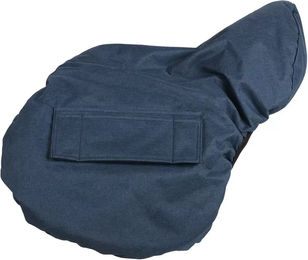 QHP Sattelbezug aus Polyester für Pferde in Blau – Bild 1 von 2