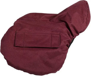QHP Sattelbezug für Pferde aus Polyester in Rot - 1 Stk. – Bild 1 von 2