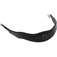 Produktbild von QHP Sattelgurt aus Leder anatomisch geformt mit D-Ring in Braun oder Schwarz