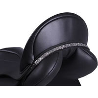 Produktbild von QHP Sattelschmuck Jewel Lupine in Grau Silber Schwarz aus Stoff für Vollblut
