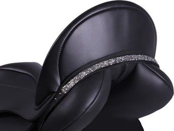 Produktbild von QHP Sattelschmuck Jewel Lupine mit Strass für Ponys in Silber und Schwarz