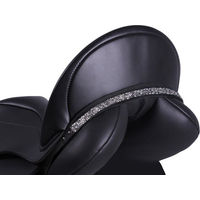 Produktbild von QHP Sattelschmuck Jewel Lupine mit Strass für Ponys in Silber und Schwarz