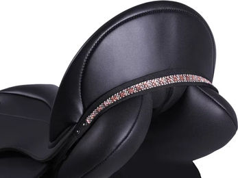 QHP Sattelschmuck Jewel Miley für Warmblut in Schwarz mit silbernen Akzenten – Bild 1 von 1
