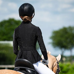 QHP Sattelschmuck Lagos Schwarz für Warmblut aus Stoff – Bild 1 von 3