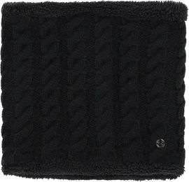 QHP Schlauchschal Zahra Damen Schwarz aus Polyester für den Winter – Bild 1 von 3