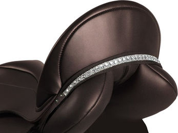 Produktbild von QHP Sharina Jewel Sattelschmuck für Ponys in Braun und Silber