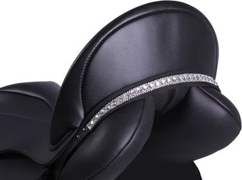 Produktbild von QHP Sharina Jewel Sattelschmuck mit Strass in Schwarz und Silber für Warmblut