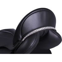 Produktbild von QHP Sharina Jewel Sattelschmuck mit Strass in Schwarz und Silber für Warmblut