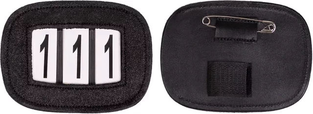 Produktbild von QHP Shine Reiternummernhalter aus Polyester in Schwarz