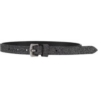 Produktbild von QHP Shine Sporenriemen für Pferde aus Leder in Schwarz und Silber