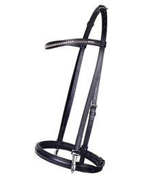 Produktbild von QHP Show Trense Vesta aus Leder für Ponys in Schwarz