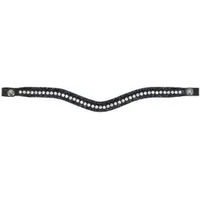 Produktbild von QHP Skye Stirnband für Pferde aus Leder in Schwarz