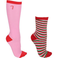 Produktbild von QHP Socken Geschenkbox fluffy X-Mas 2er-Pack Größe 39-42