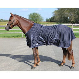 Produktbild von QHP Sommerdecke Basic Blau aus Polyester 135cm