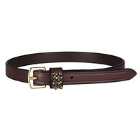 Produktbild von QHP Sporenriemen aus Leder in Braun mit silberner Schnalle 46 cm