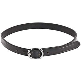 QHP Sporenriemen Basic aus Leder in Schwarz – Bild 1 von 2