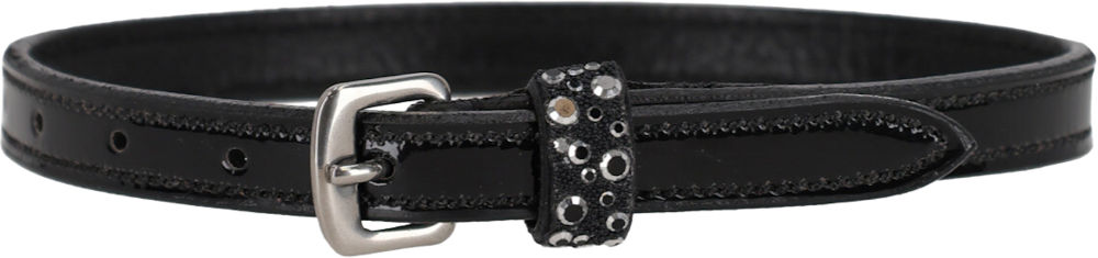 Produktbild von QHP Sporenriemen Lagos aus Leder in Schwarz und Silber