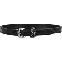 Produktbild von QHP Sporenriemen Lagos aus Leder in Schwarz und Silber