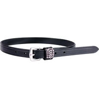 Produktbild von QHP Sporenriemen Lupine Lederriemen Schwarz mit Strass