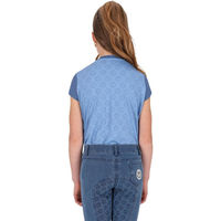 Produktbild von QHP Sportshirt Rosalynn Junior Reitshirt für Kinder aus Polyester für den Sommer in Rosa oder Blau