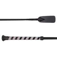 Produktbild von QHP Springgerte Crystal Reitsport-Hindernispeitsche aus Nylon Schwarz Einheitsgröße