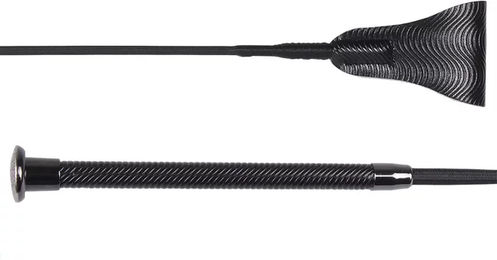 QHP Springgerte Spiral aus Kunstleder Schwarz 65 cm – Bild 1 von 4