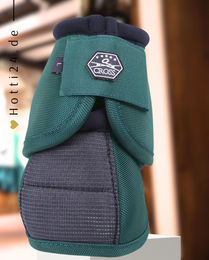 Produktbild von QHP Springglocken Technical Deep Lake Gamaschen mit Kevlar für Pferde in Blau und Grün