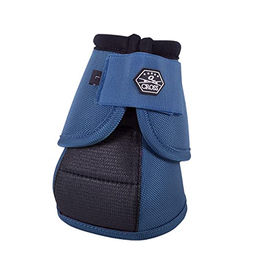 Produktbild von QHP Springglocken Technical Hufglocken Q-Cross Line mit No Turn-Einsatz und Klettverschluss Stahlblau XL
