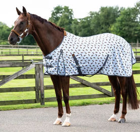 Produktbild von QHP Stable Buddy Fliegenhemd für Pferde Blau