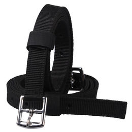 QHP Steigbügelriemen aus Nylon Schwarz 100 cm für Pferde – Bild 1 von 3