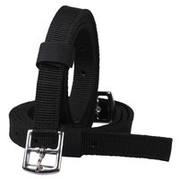 Produktbild von QHP Steigbügelriemen aus Nylon Schwarz 100 cm für Pferde