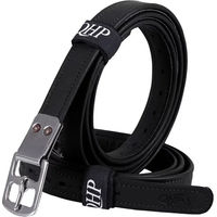 Produktbild von QHP Steigbügelriemen Extra Stark aus Leder mit Edelstahl-Schnallen Schwarz 120 cm - 120 cm