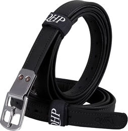 QHP Steigbügelriemen Extra Stark aus Leder mit Edelstahl-Schnallen Schwarz - 135 cm – Bild 1 von 2