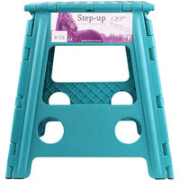 Produktbild von QHP Step-up Tritthocker für Pferde faltbar Türkis 39 cm aus Kunststoff