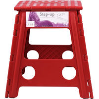 Produktbild von QHP Step-up Tritthocker klappbar aus Kunststoff in Rot