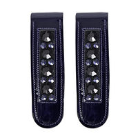 Produktbild von QHP Stiefel-Clip Chianti Lackleder-Clip mit Strass in Navy Blau