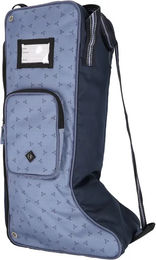 QHP Stiefeltasche für Reitstiefel aus Stoff wasserabweisend Blau Größe M – Bild 1 von 7