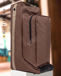 QHP Stiefeltasche und Helmtasche Kombi Braun – Bild 1 von 1