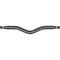 Produktbild von QHP Stirnband Skye für Pferde aus Leder in Schwarz