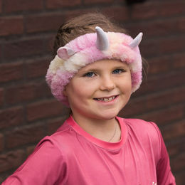 QHP Stirnband Yazz Junior für Kinder aus Polyester in Rosa für den Winter – Bild 1 von 1
