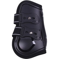 Produktbild von QHP Streichkappen Gamaschen mit Neoprenfutter und elastischen Schnellverschlüssen Schwarz Pony