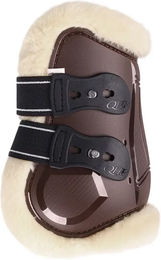 QHP Streichkappen Ontario Gamaschen für Vollblut in Braun aus Polyester – Bild 1 von 3