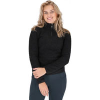 Produktbild von QHP Teddie Damen-Pullover mit halbem Reißverschluss Schwarz