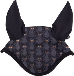 QHP Teufel Ohrhaube Halloween für Ponys in Schwarz und Rot aus Polyester – Bild 1 von 3