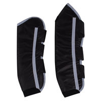 Produktbild von QHP Transportgamaschen Turnout 4er Set aus Ripstopmaterial Schwarz für Vollblut