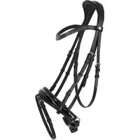 Produktbild von QHP Trense aus Leder in Schwarz für Vollblut