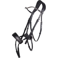 Produktbild von QHP Trensenzaum Sedna aus Leder für Warmblut in Schwarz mit Gelpads und anatomischem Genickstück