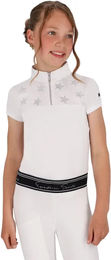 Produktbild von QHP Turnier-Poloshirt Mädchen Reitshirt Weiß Größe 12 Jahre