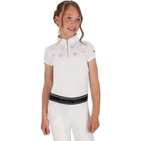 Produktbild von QHP Turnier-Poloshirt Mädchen Reitshirt Weiß Größe 12 Jahre
